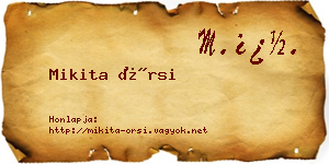 Mikita Örsi névjegykártya